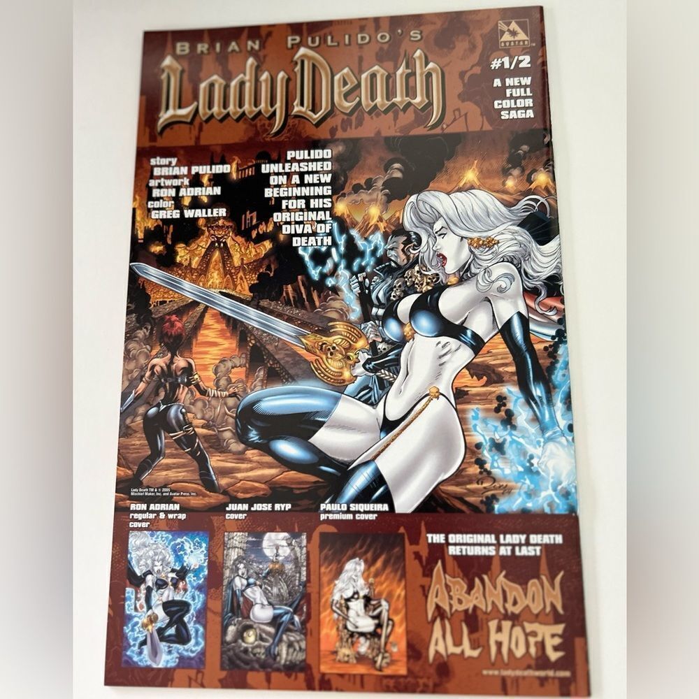 RARE Lady Death 2005 Swimsuit Foil Brian Pulido’s COA Avatar Comics - Picture 6 of 6